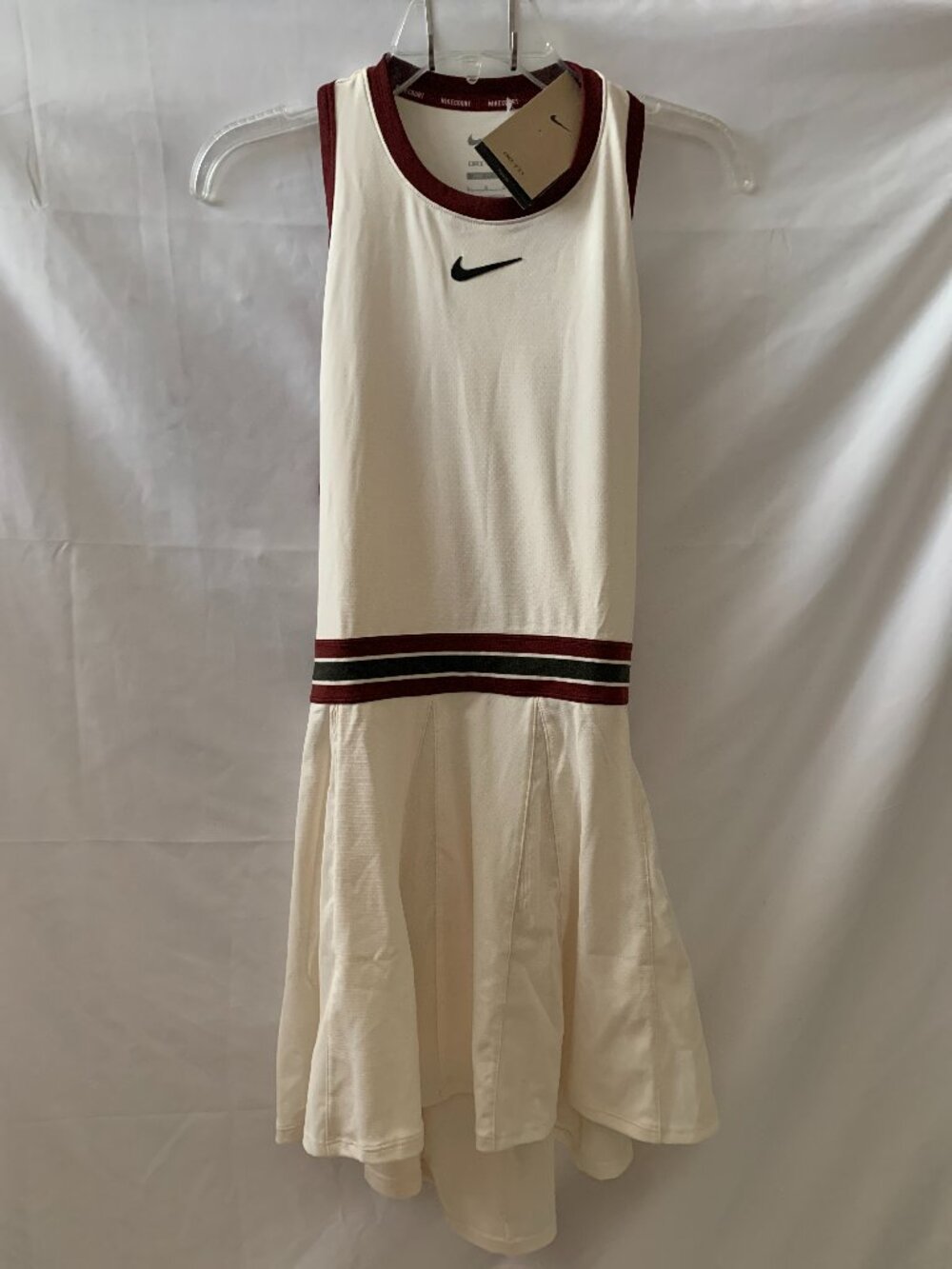 NIKE COURT Tennis Slam Dress in Pale Ivory Sz LARGE